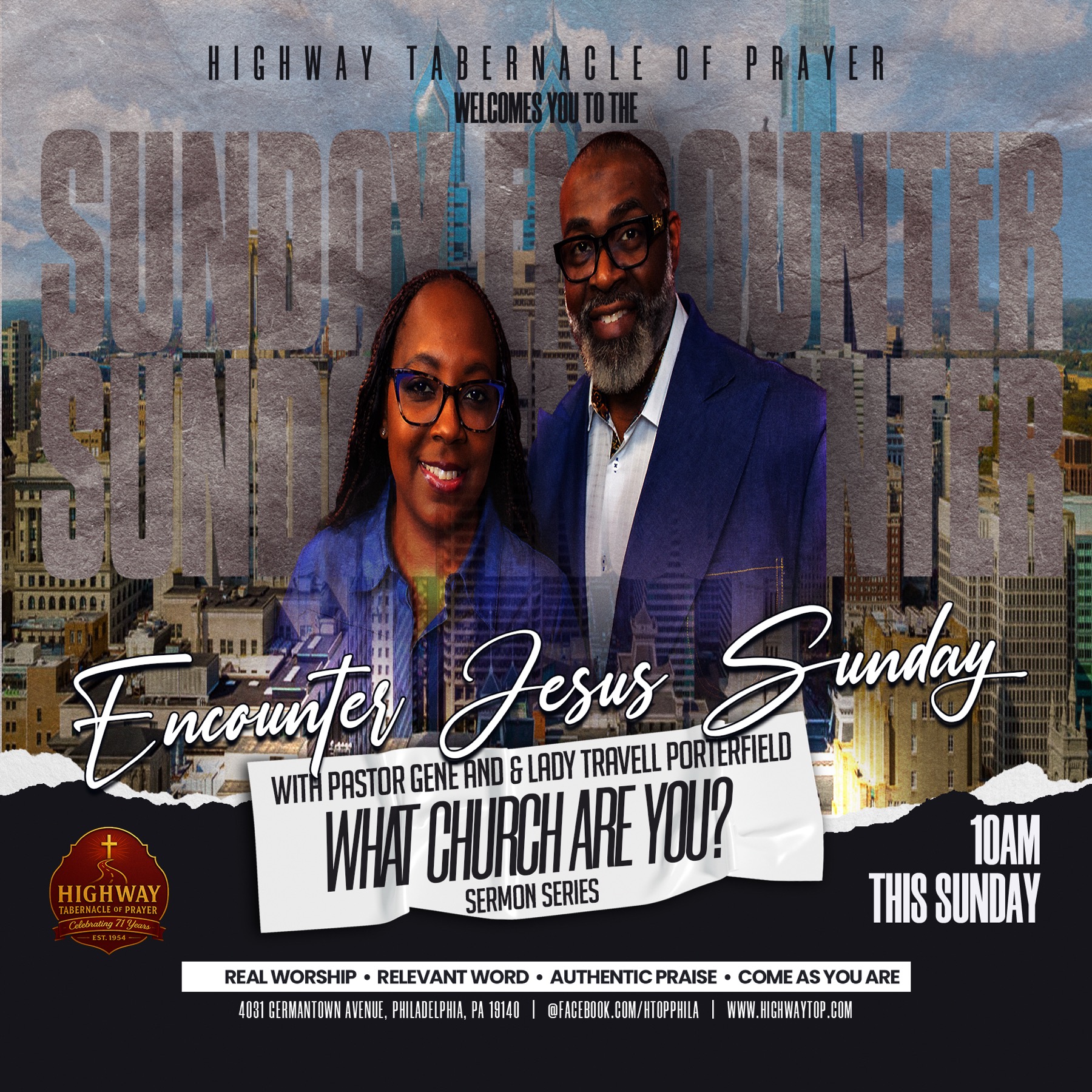 Sunday invitation and sermon campaign design